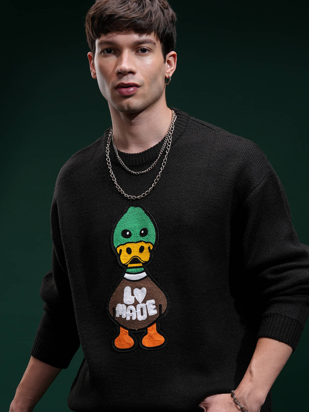 Highlander Acrylic Round Neck Men's Full Sleeves Pullover Sweater - Black ( Pack of 1 ) Highlander Acrylic Round Neck Men's Full Sleeves Pullover Sweater - Black ( Pack of 1 )