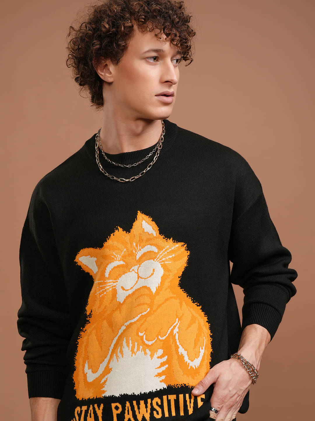 Highlander Acrylic Round Neck Men's Full Sleeves Pullover Sweater - Black ( Pack of 1 ) Highlander Acrylic Round Neck Men's Full Sleeves Pullover Sweater - Black ( Pack of 1 )
