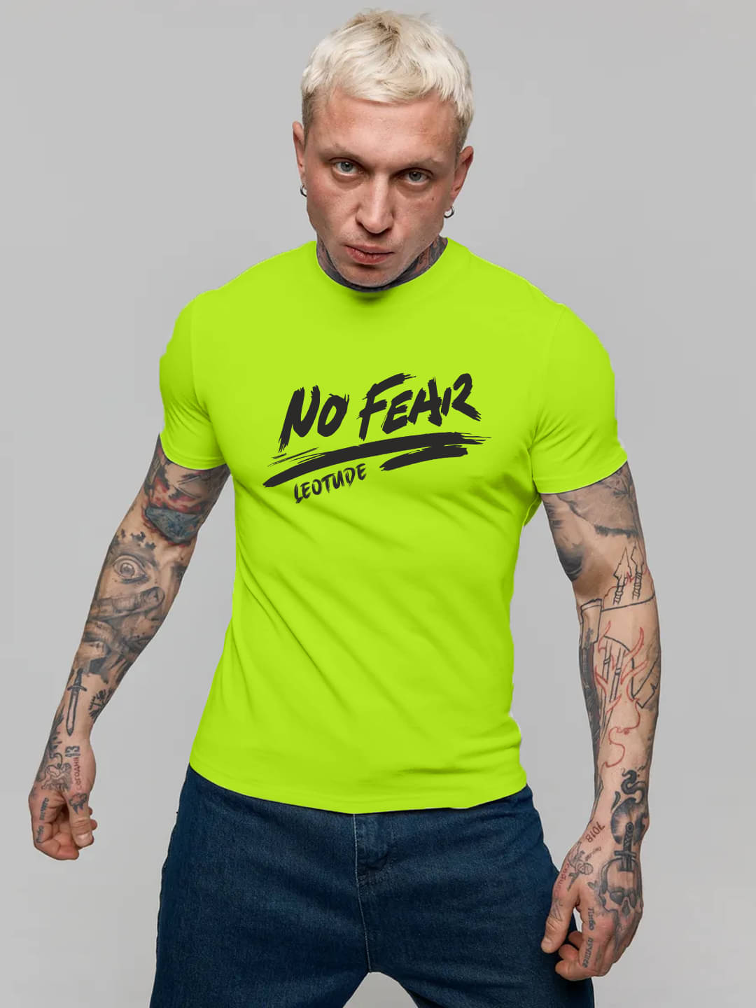 Leotude Men Cotton Blend Regular Fit Printed T-Shirt ( Green ) Leotude Men Cotton Blend Regular Fit Printed T-Shirt ( Green )