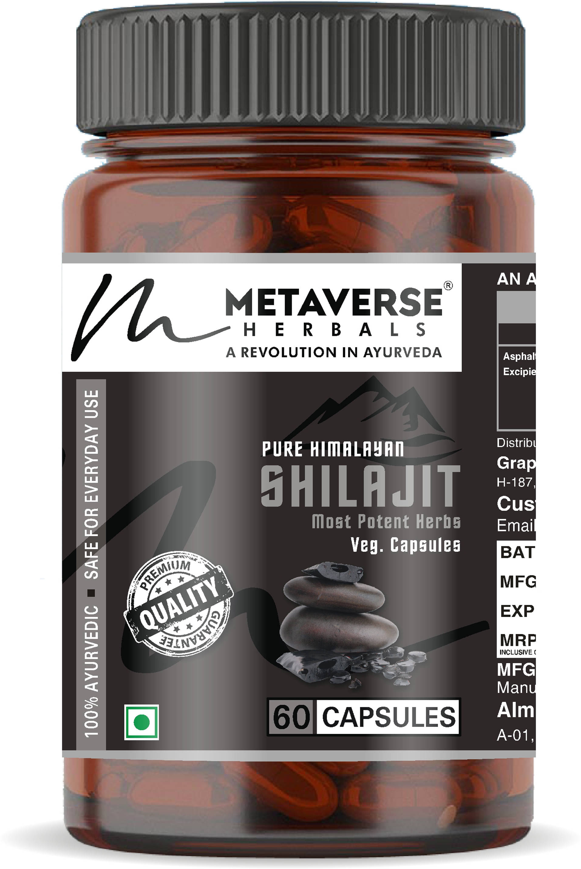     			Metaverse Health Capsule for Men Power 100% Ayurvedic Capsule Boost Strength & Stamina 60 No.s