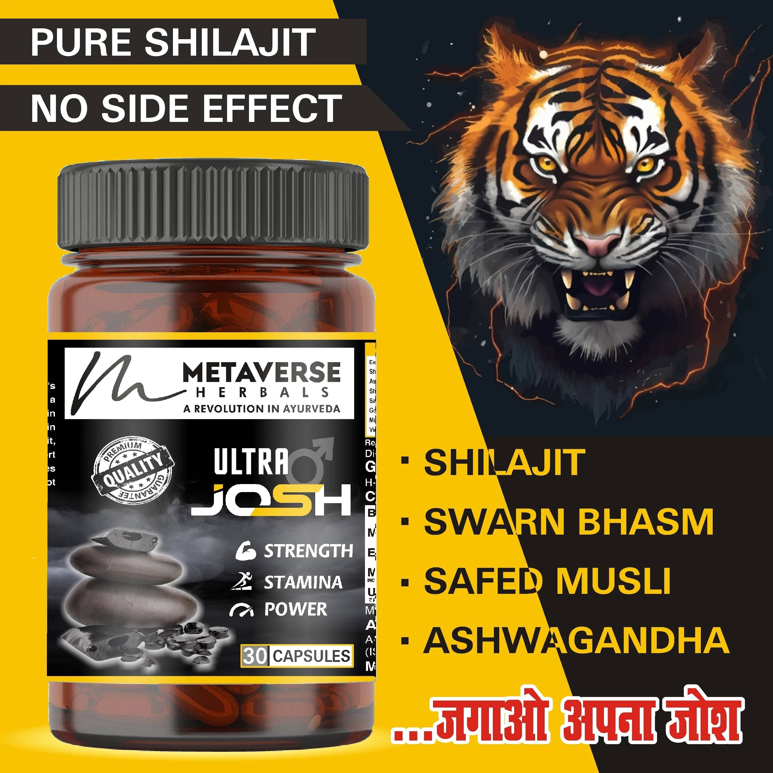 Metaverse Shilajeet Capsule for Boost Power and Stamina 100% Ayurvedic Capsule Men Power 30 No.s Metaverse Shilajeet Capsule for Boost Power and Stamina 100% Ayurvedic Capsule Men Power 30 No.s