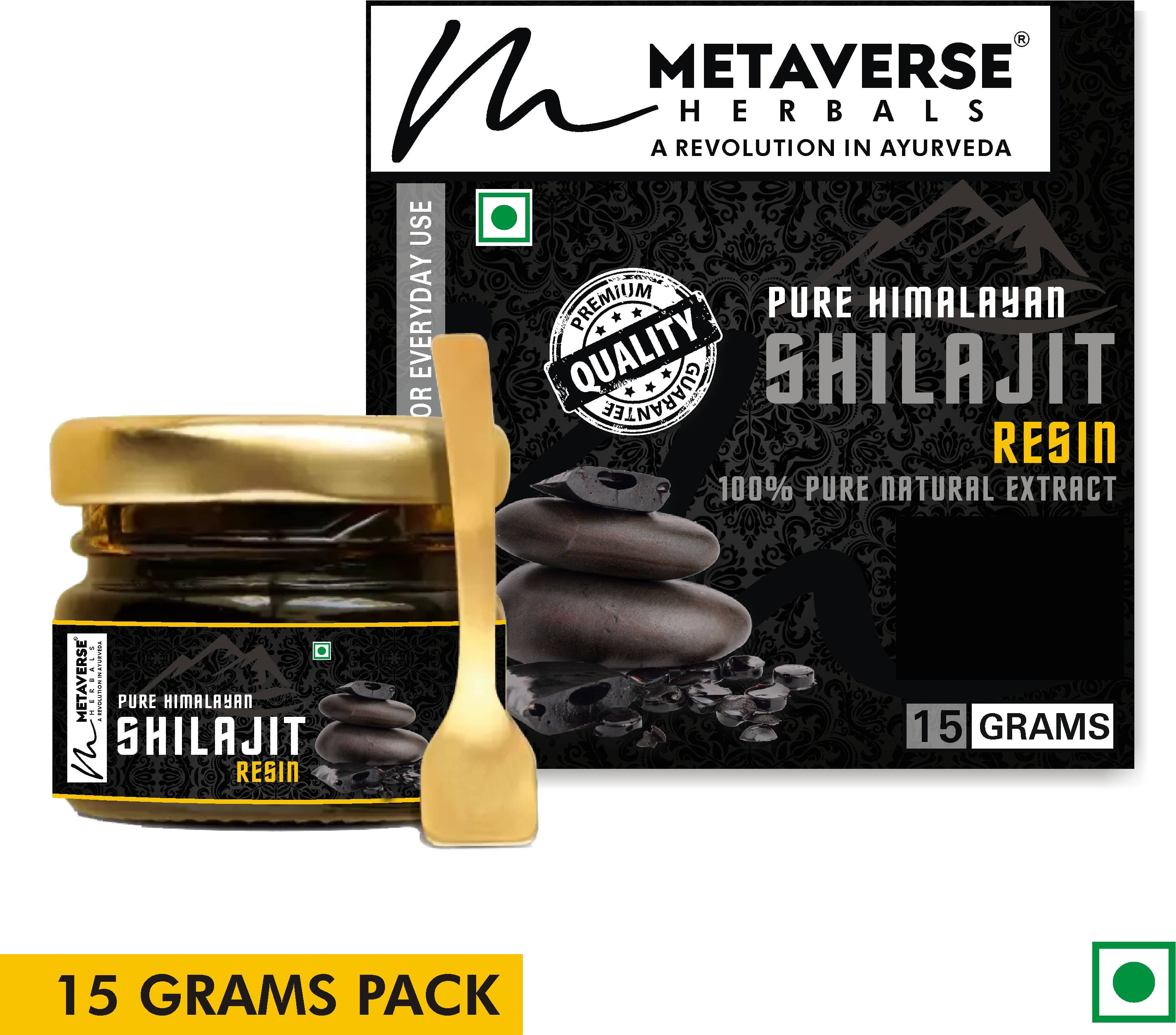 Metaverse Shilajit Resin Your Gateway to Ayurvedic Strength, Stamina, and Performance 15 gm     			Metaverse Shilajit Resin Your Gateway to Ayurvedic Strength, Stamina, and Performance 15 gm