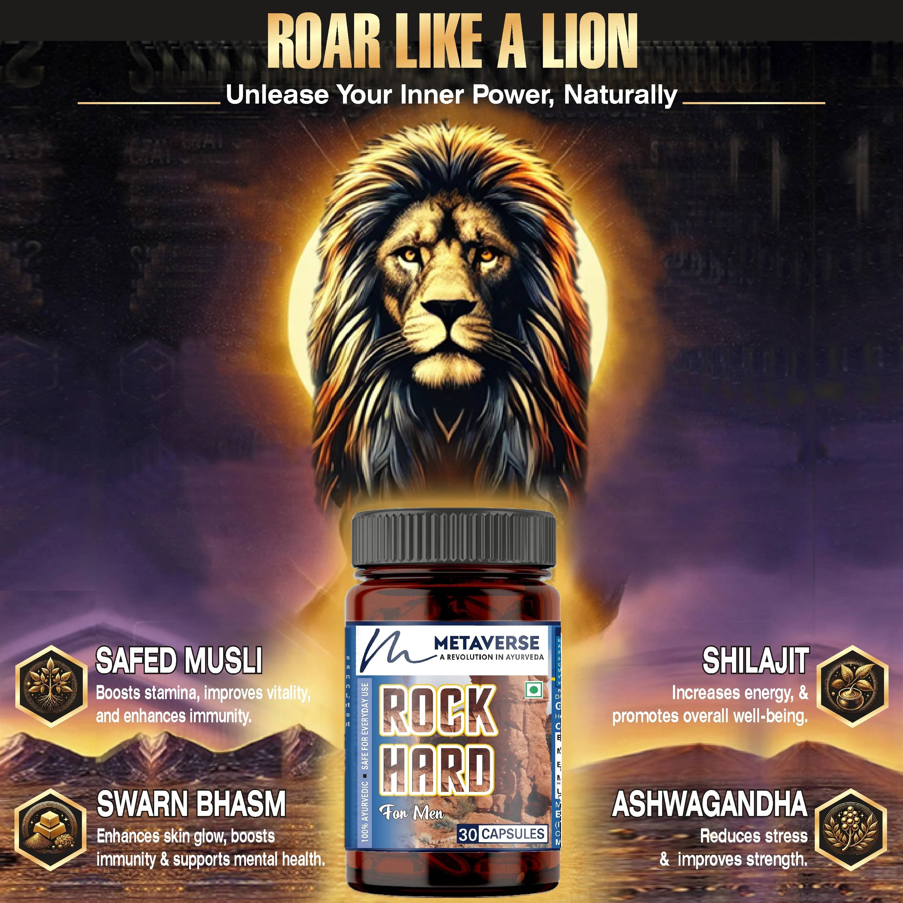     			Metaverse Timing Capsule for Men Strength & Stamina Ayurvedic Capsule Natural Ingredient 30 No.s