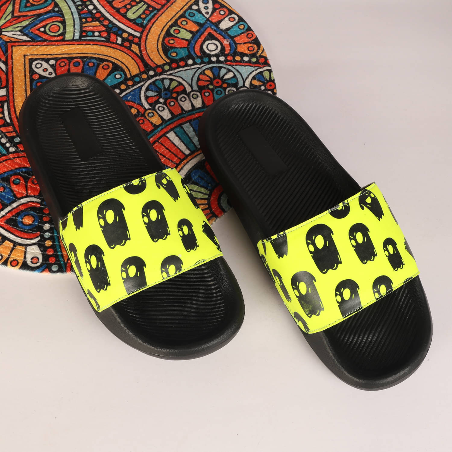     			Q tick Green Men's Slide Flip Flop