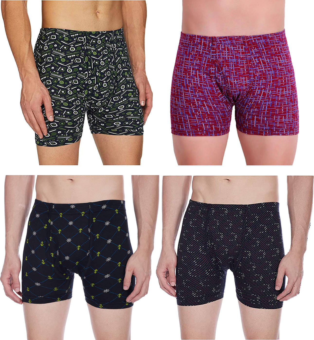 Rupa Frontline Pack of 4 Cotton Trunks For Men's ( Multicolor )     			Rupa Frontline Pack of 4 Cotton Trunks For Men's ( Multicolor )