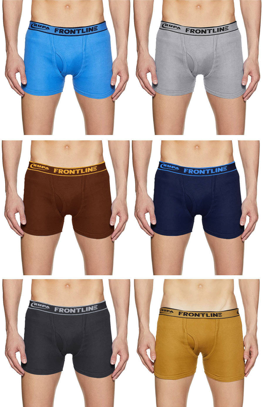 Rupa Frontline Pack of 6 Cotton Trunks For Men's ( Multicolor ) Rupa Frontline Pack of 6 Cotton Trunks For Men's ( Multicolor )