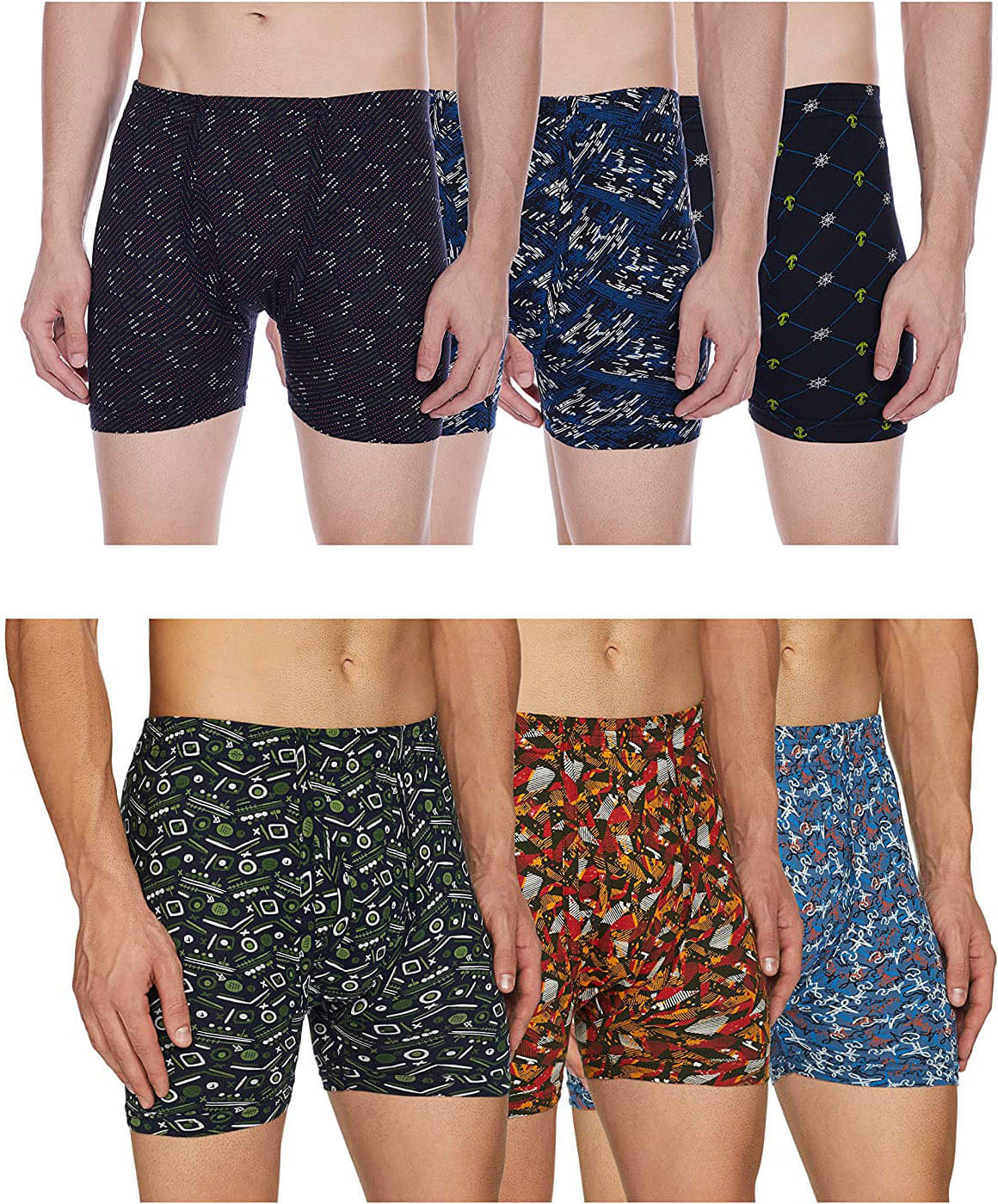 Rupa Frontline Pack of 6 Cotton Trunks For Men's ( Multicolor ) Rupa Frontline Pack of 6 Cotton Trunks For Men's ( Multicolor )