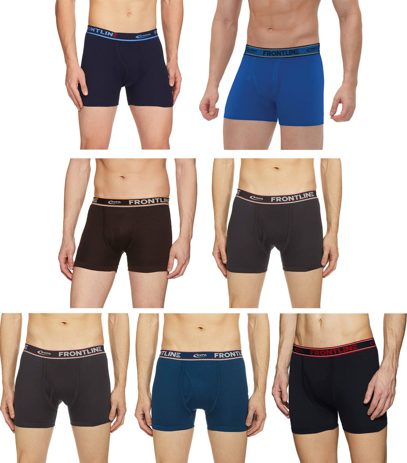     			Rupa Frontline Pack of 7 Cotton Trunks For Men's ( Multicolor )
