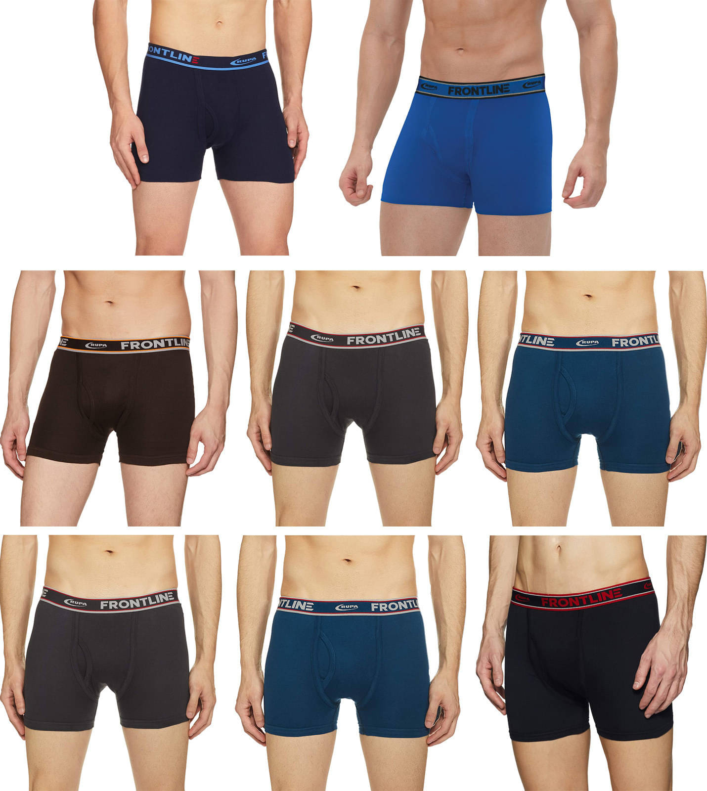     			Rupa Frontline Pack of 8 Cotton Trunks For Men's ( Multicolor )