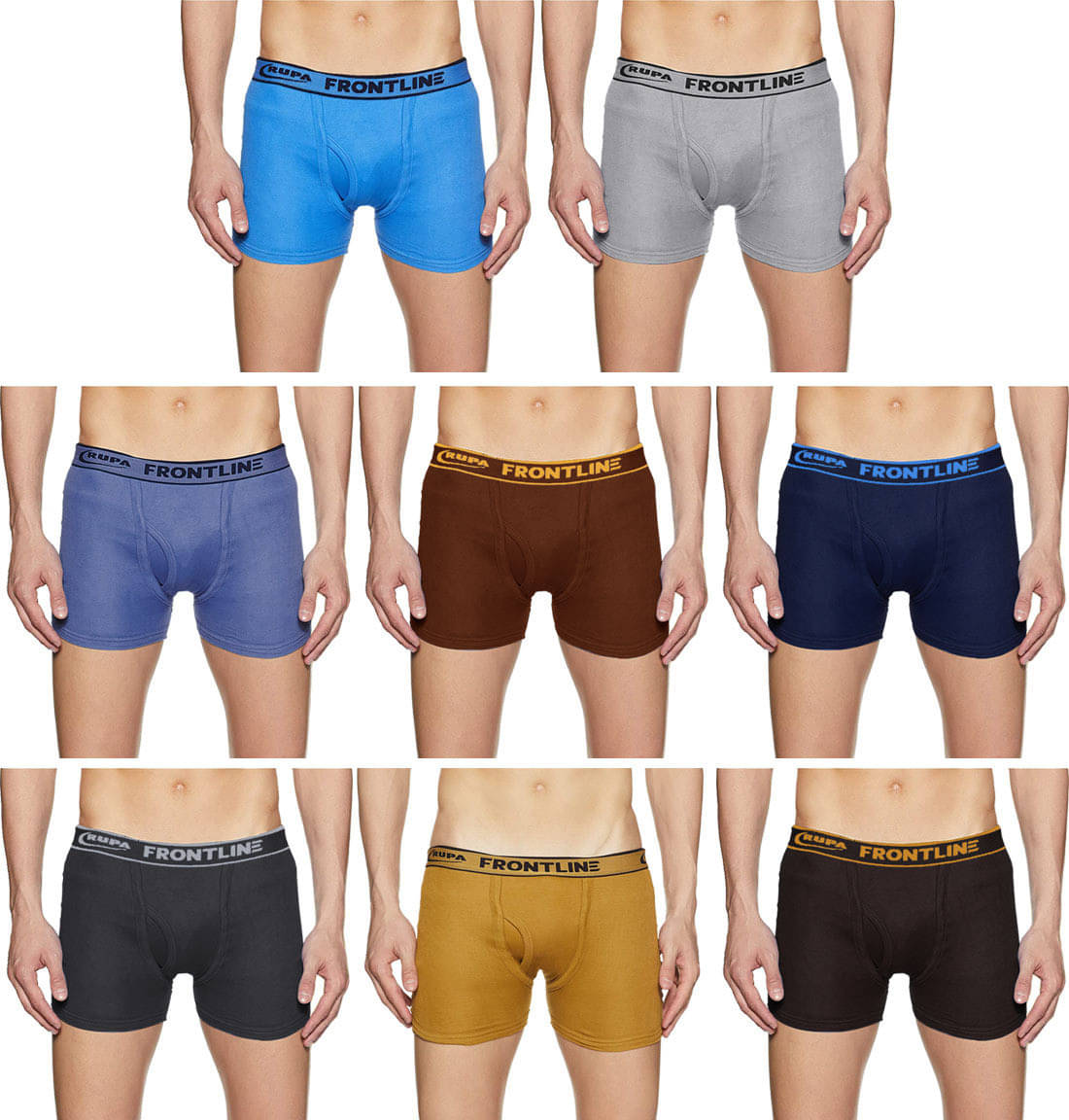     			Rupa Frontline Pack of 8 Cotton Trunks For Men's ( Multicolor )