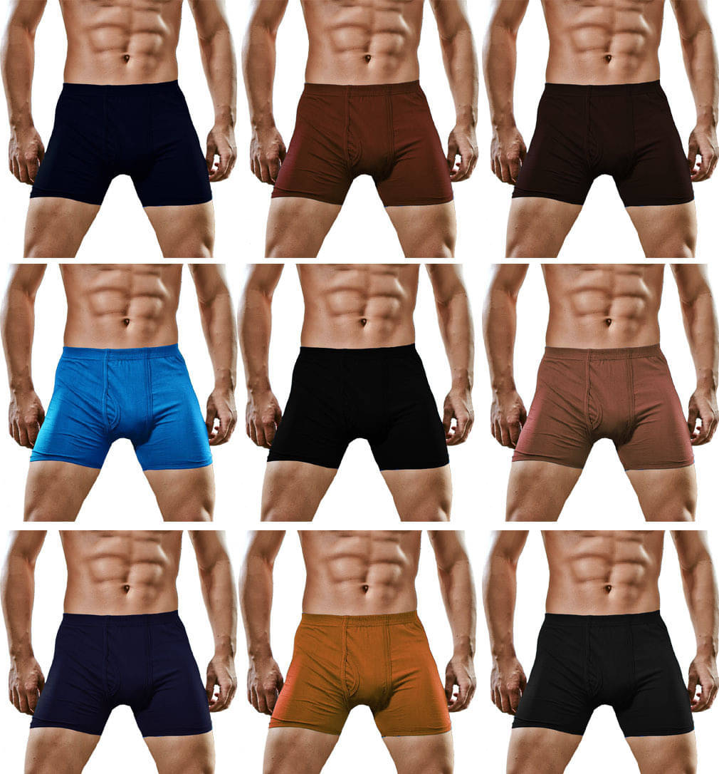 Rupa Frontline Pack of 9 Cotton Trunks For Men's ( Multicolor ) Rupa Frontline Pack of 9 Cotton Trunks For Men's ( Multicolor )