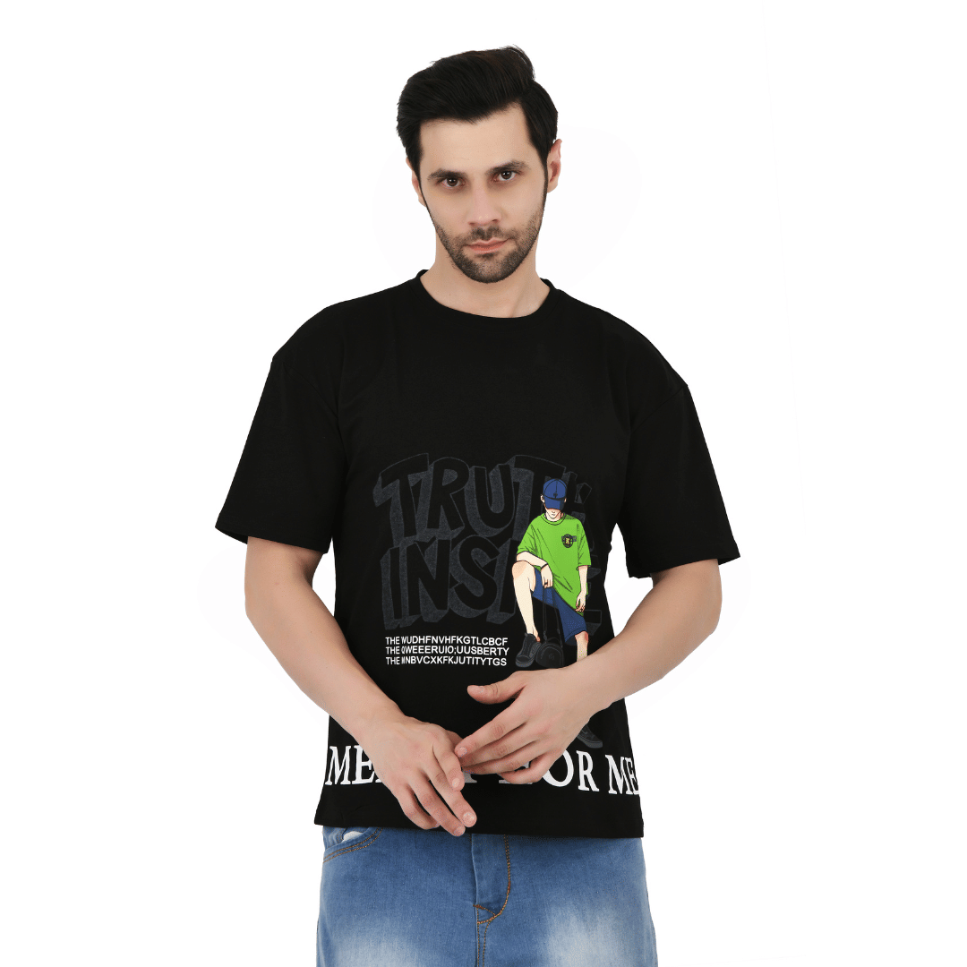     			Sageware Men Cotton Regular Fit Solid T-Shirt ( Black )