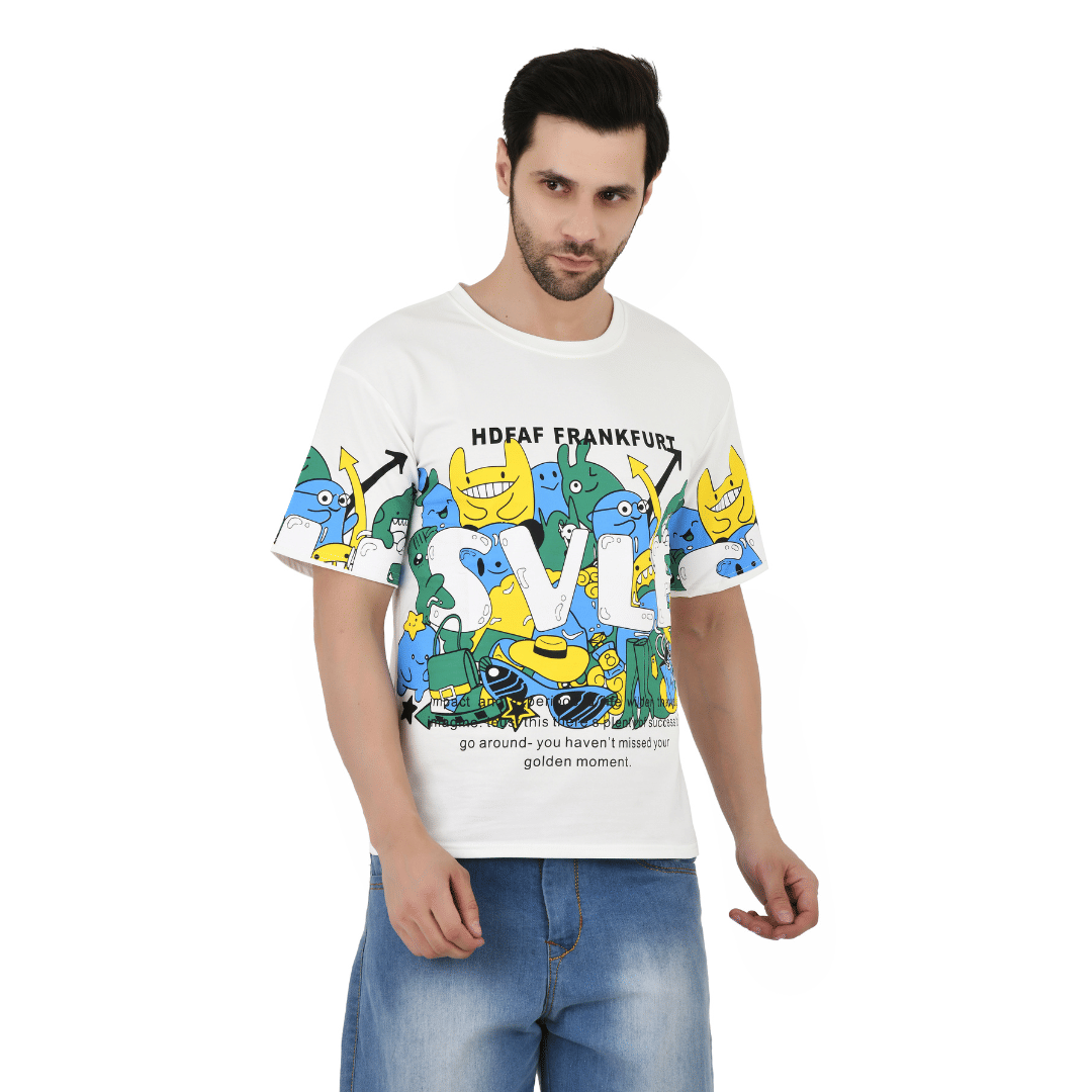     			Sageware Men Cotton Regular Fit Solid T-Shirt ( White )