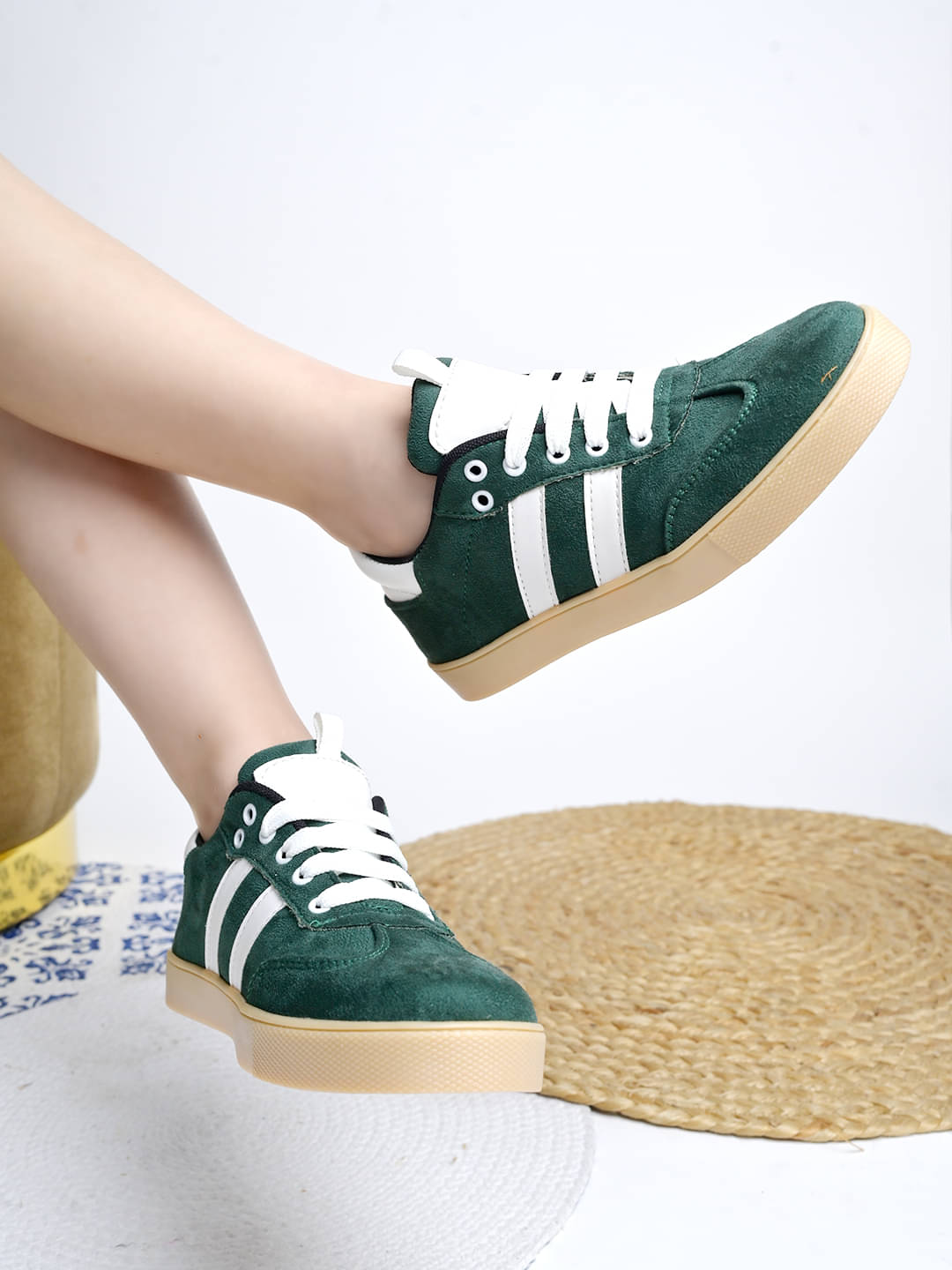     			Shoetopia Green Women's Sneakers