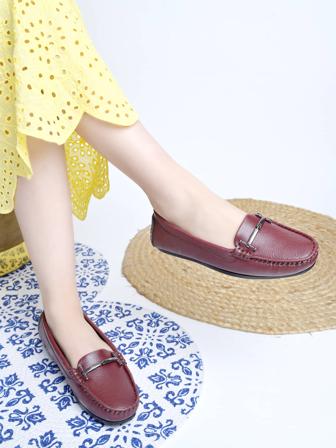 Shoetopia Red Women's Loafers - Casual Shoes | Buy online on ZillyBuy
