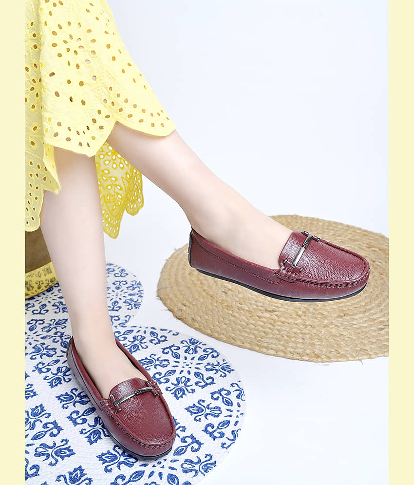 Shoetopia Red Women's Loafers - Casual Shoes | Buy online on ZillyBuy