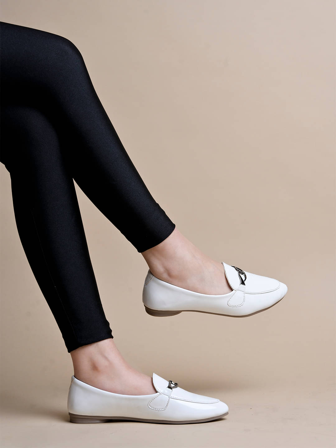 Shoetopia White Women's Casual Ballerinas     			Shoetopia White Women's Casual Ballerinas