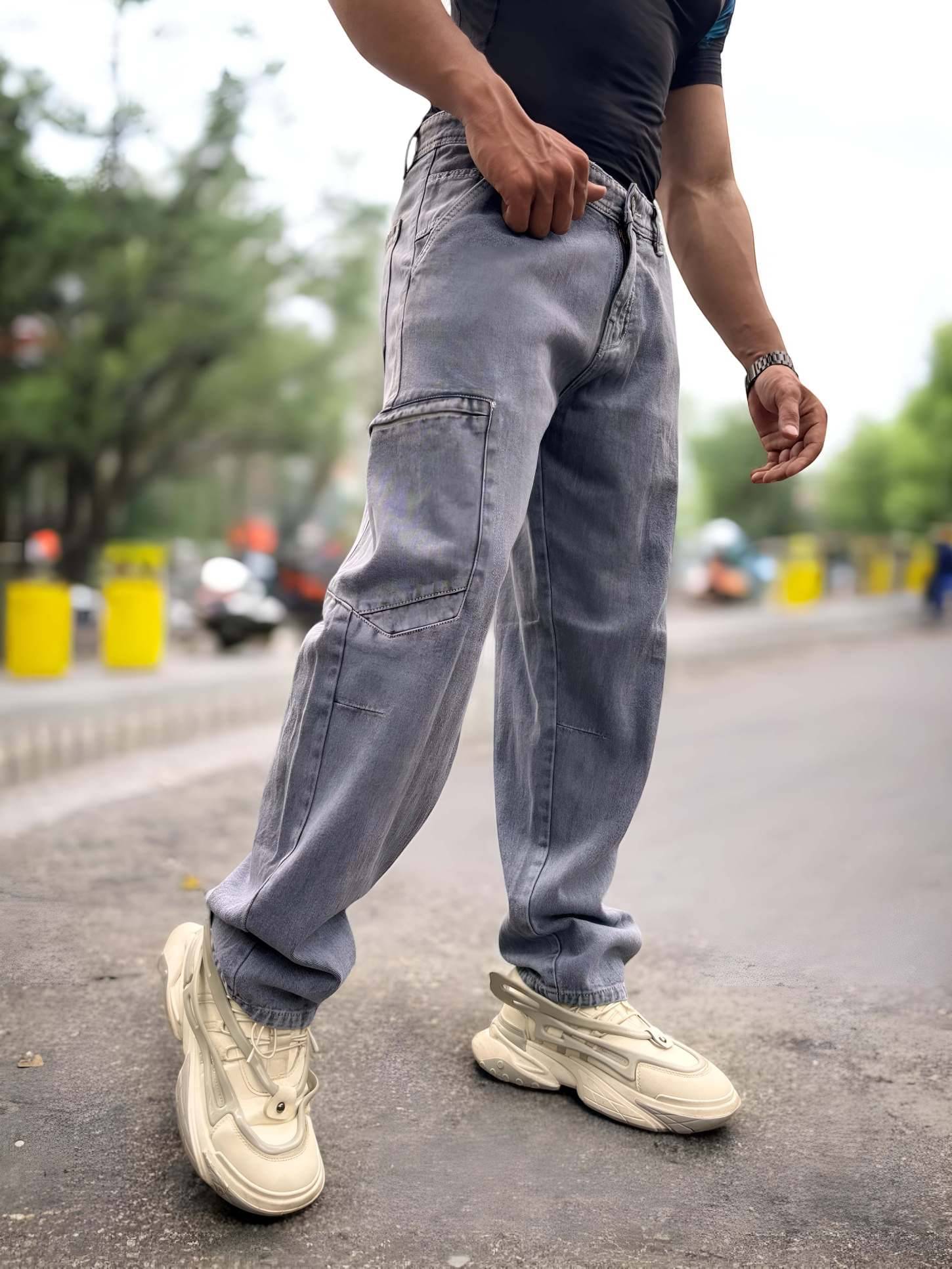     			Styzon Straight Clean Look Men's Jeans - Grey ( Pack of 1 )