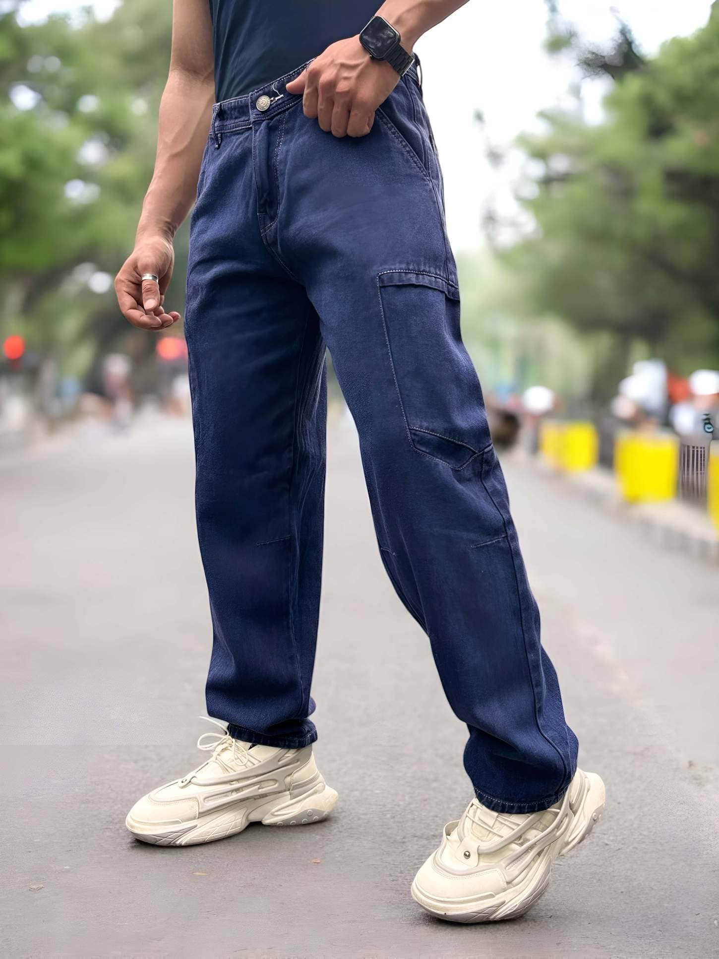 Styzon Straight Clean Look Men's Jeans - Dark Blue ( Pack of 1 ) - Jeans | Buy online on ZillyBuy