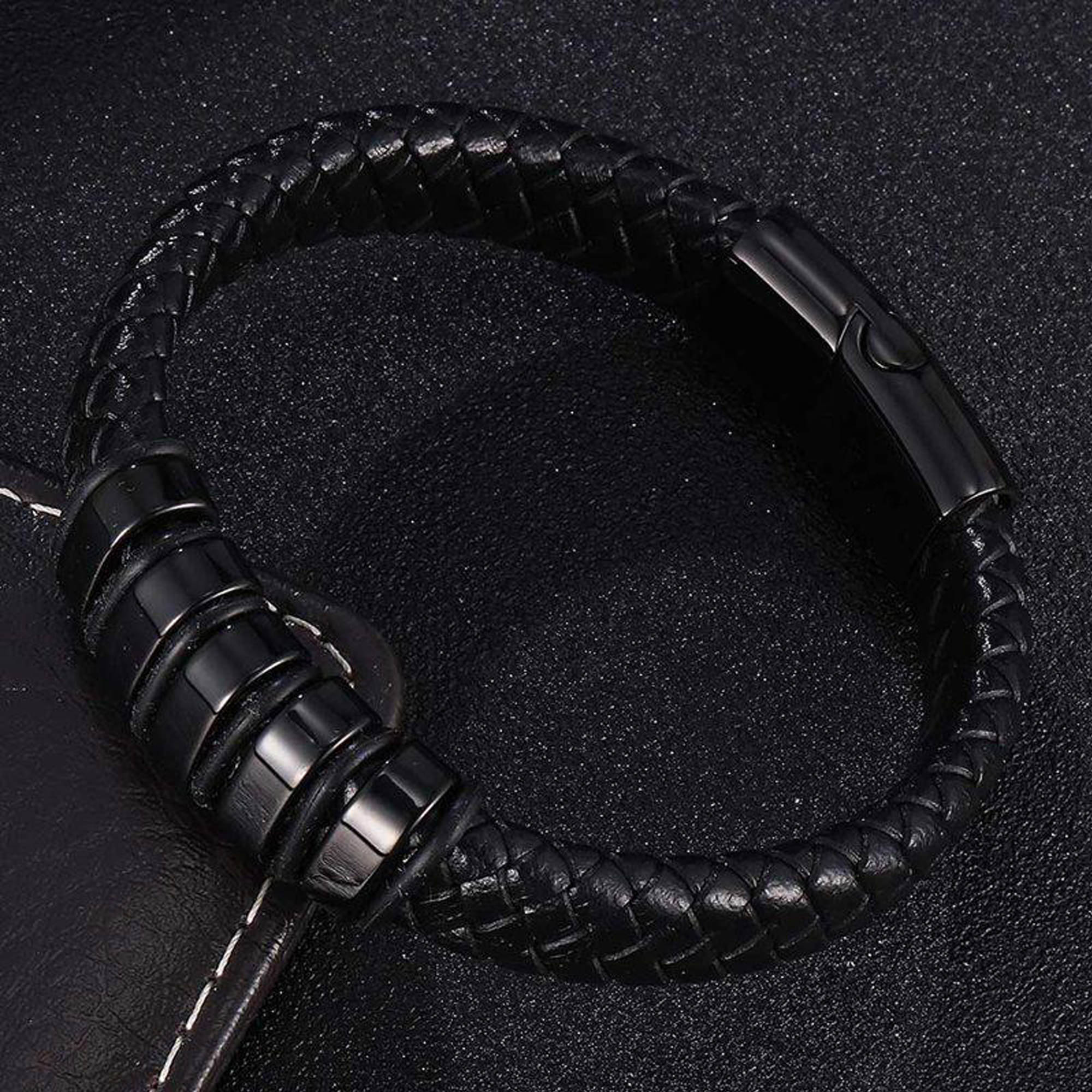     			Thrillz Black Bracelet ( Pack of 1 )