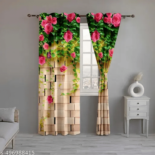 Tramb Abstract Room Darkening Eyelet Curtain 7 FT ( Pack of 1 ) - Multi Color Tramb Abstract Room Darkening Eyelet Curtain 7 FT ( Pack of 1 ) - Multi Color