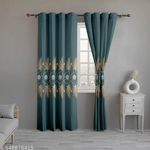 Tramb Abstract Room Darkening Eyelet Curtain 7 FT ( Pack of 1 ) - Multi Color Tramb Abstract Room Darkening Eyelet Curtain 7 FT ( Pack of 1 ) - Multi Color