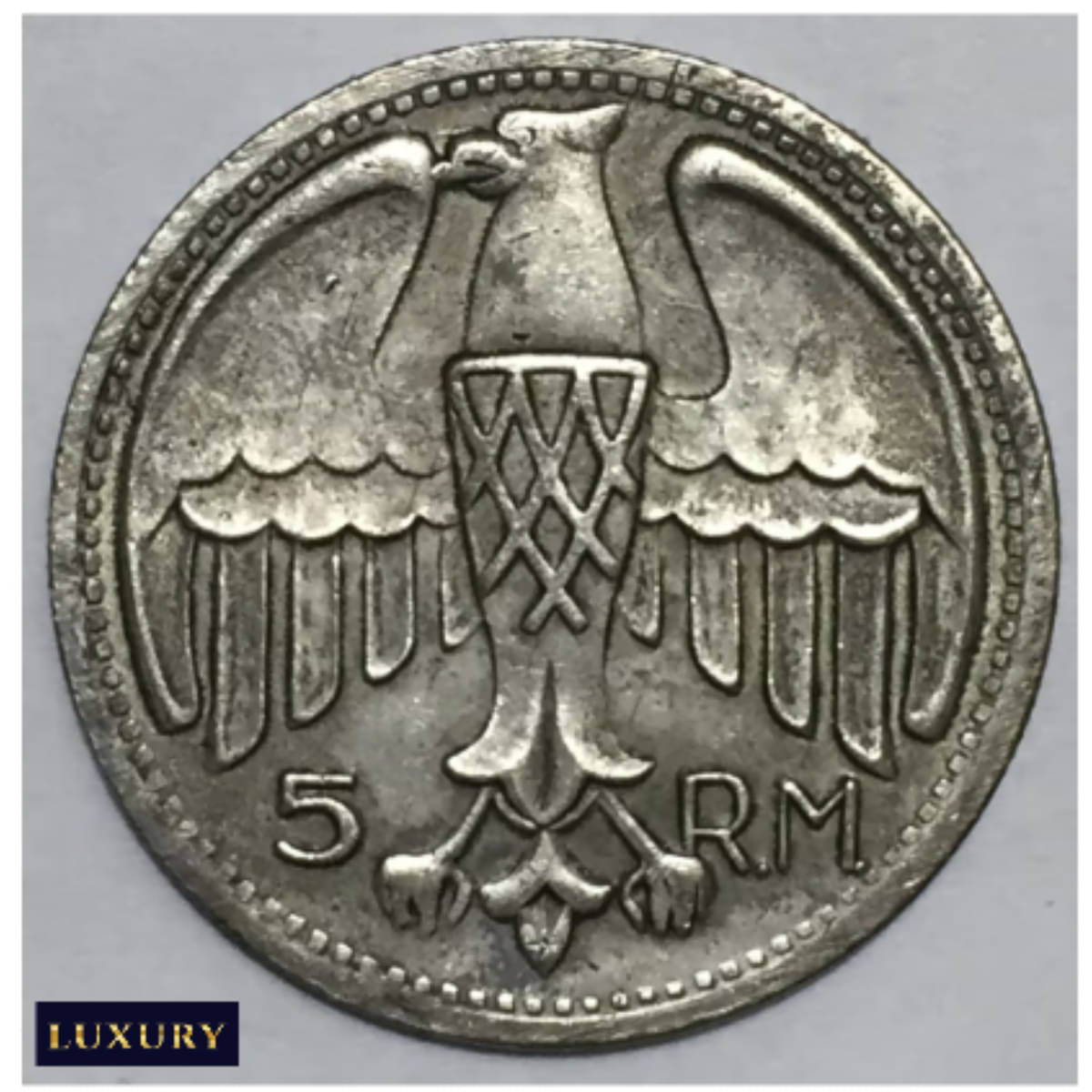     			Adolf Hittler 5 RM 1935 Germany Extremely Rare Coin