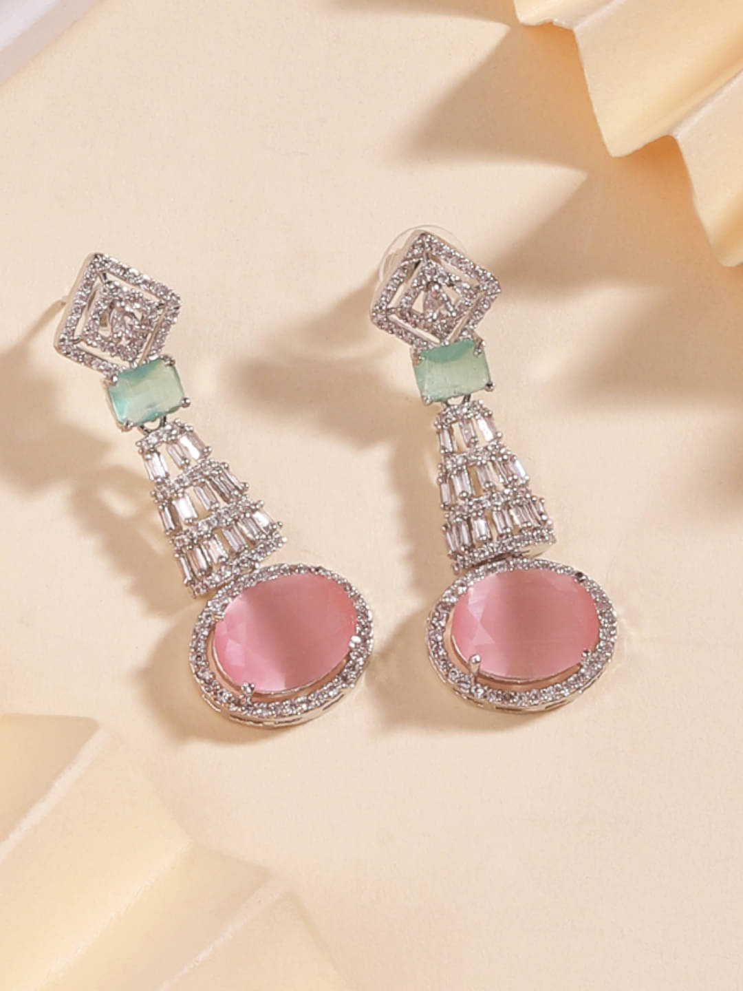     			Bhagya Lakshmi Pink Jhumki Earrings ( Pack of 1 )