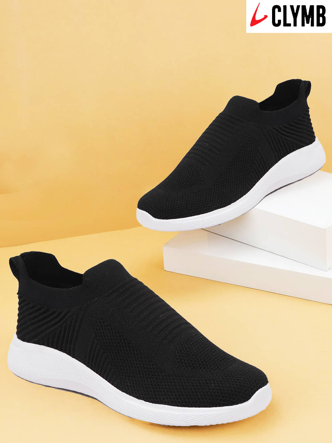 Clymb Black Men's Sports Running Shoes - Sports Shoes | Buy online on ZillyBuy