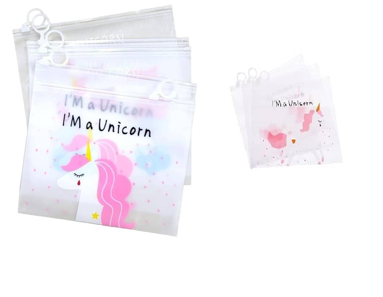     			ECLET A5 Multipurpose Zipper Case, Pen and Pencil Pouch Case, Travel Accessory Organizer Bag, Stationery Holder, Makeup Pouch, Return Gift for Kids - Transparent Pouch - Pack of 8PC