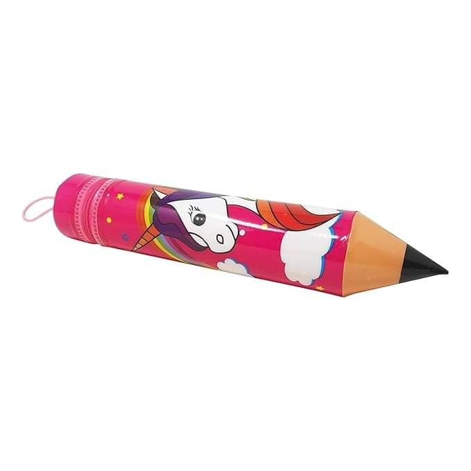     			Eclet 1PC Unicorn Cartoon Printed Pencil Shape Pencil Pouch For Kids Pen Pencil Zipper Pouch Stationery Case For Boys & Girls, Birthday Party Gifts, Art Plastic Pencil Box  (Set of 1, Multicolor)