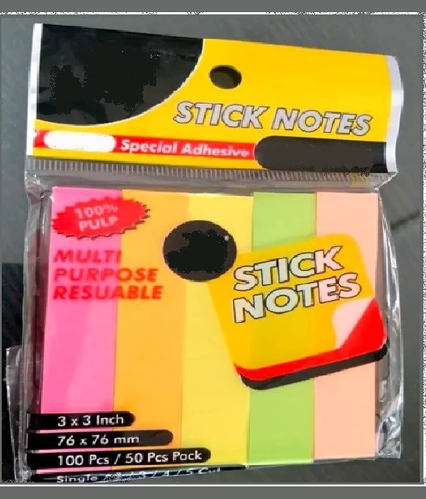 Eclet Multicolor Sticky Notes ( Pack of 1 ) - Stationery | Buy online on ZillyBuy