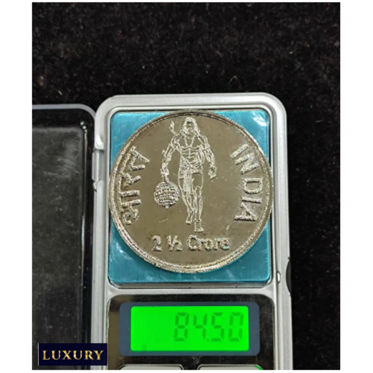     			Extremely Rare 2.5 Crore Rupees - Ayodya,Ram Mandir old India Rare Silver-Plated Coin