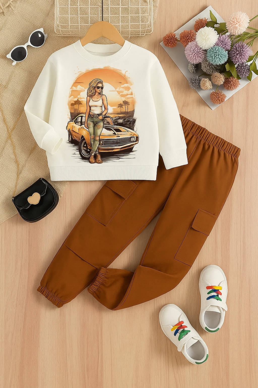 FABOZA Pack of 1 Boys Cotton Blend T-Shirt & Pants Set ( White ) FABOZA Pack of 1 Boys Cotton Blend T-Shirt & Pants Set ( White )