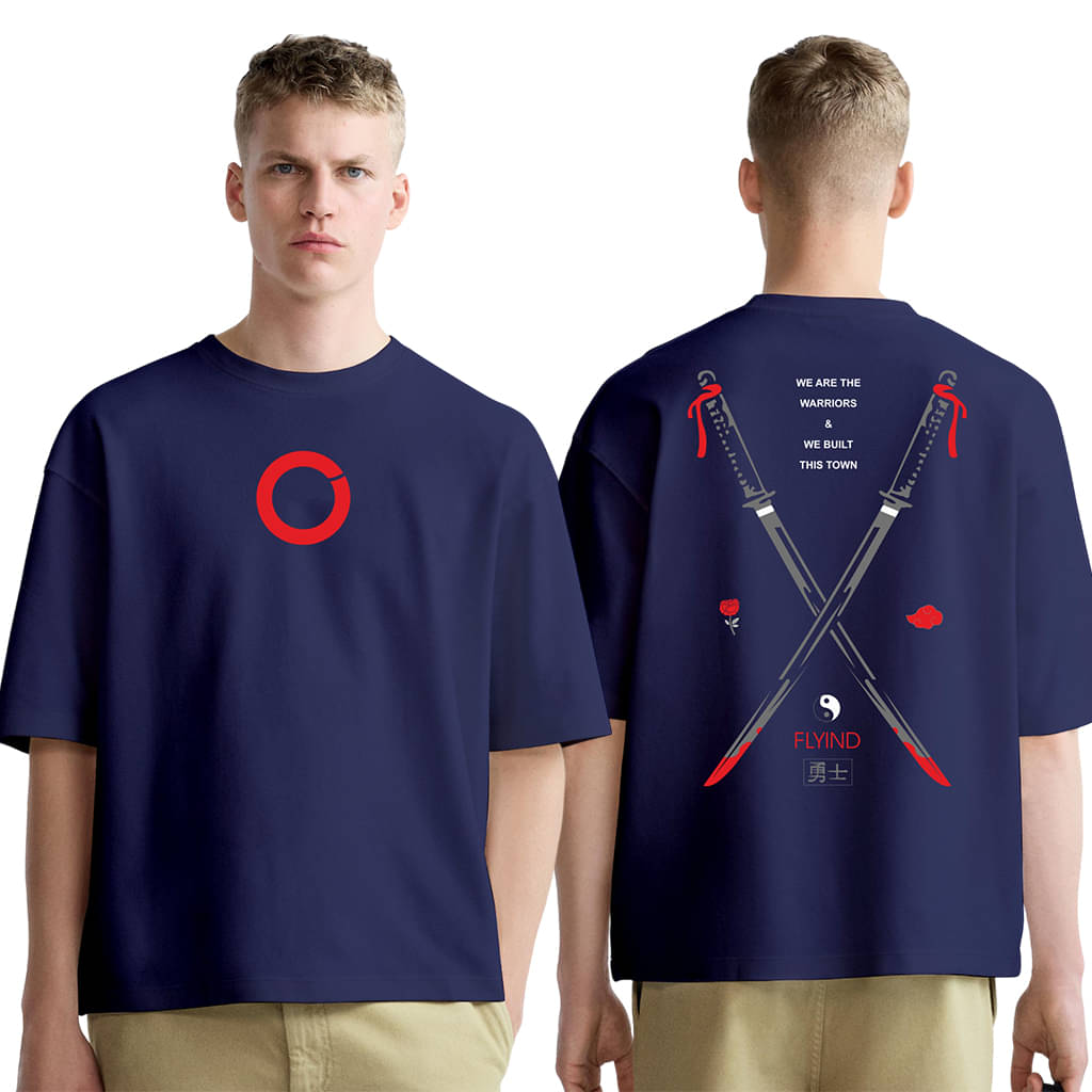     			FLYIND VOGUE OUTFIT Men Polyester Regular Fit Self Design T-Shirt ( Navy )