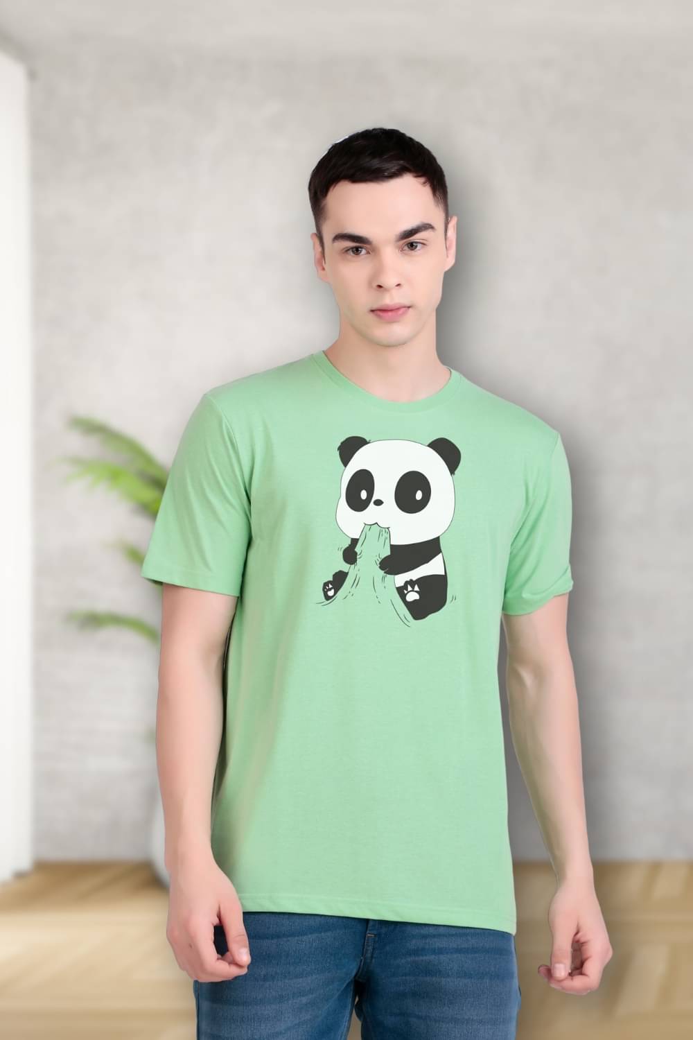 FLYIND VOGUE OUTFIT Men Polyester Regular Fit Self Design T-Shirt ( Mint Green ) FLYIND VOGUE OUTFIT Men Polyester Regular Fit Self Design T-Shirt ( Mint Green )