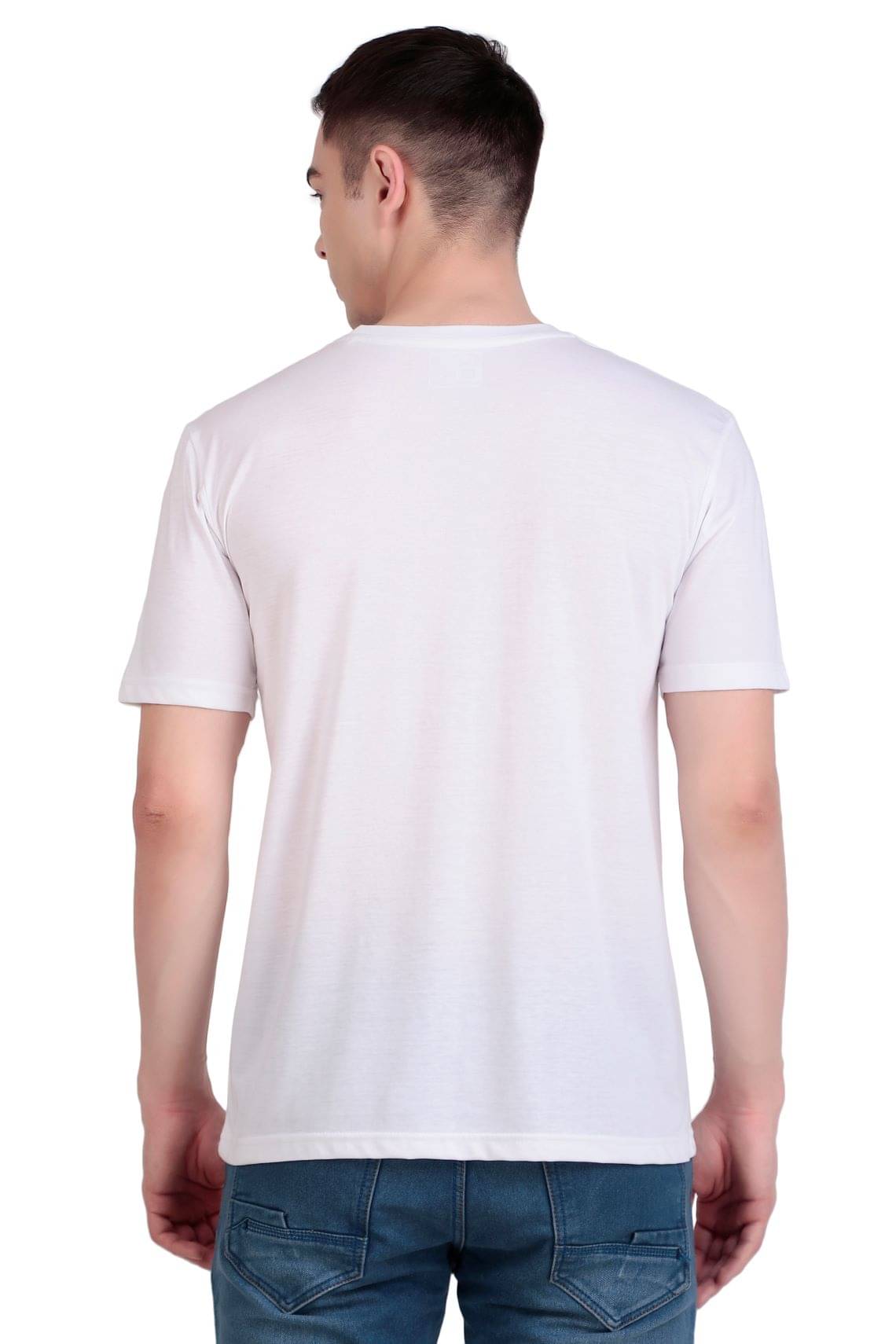     			FLYIND VOGUE OUTFIT Men Polyester Regular Fit Self Design T-Shirt ( White )
