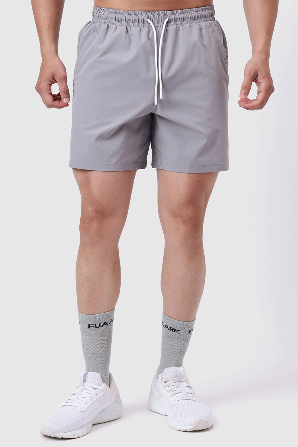     			Fuaark Grey Polyester Lycra Men's Gym Shorts ( Pack of 1 )