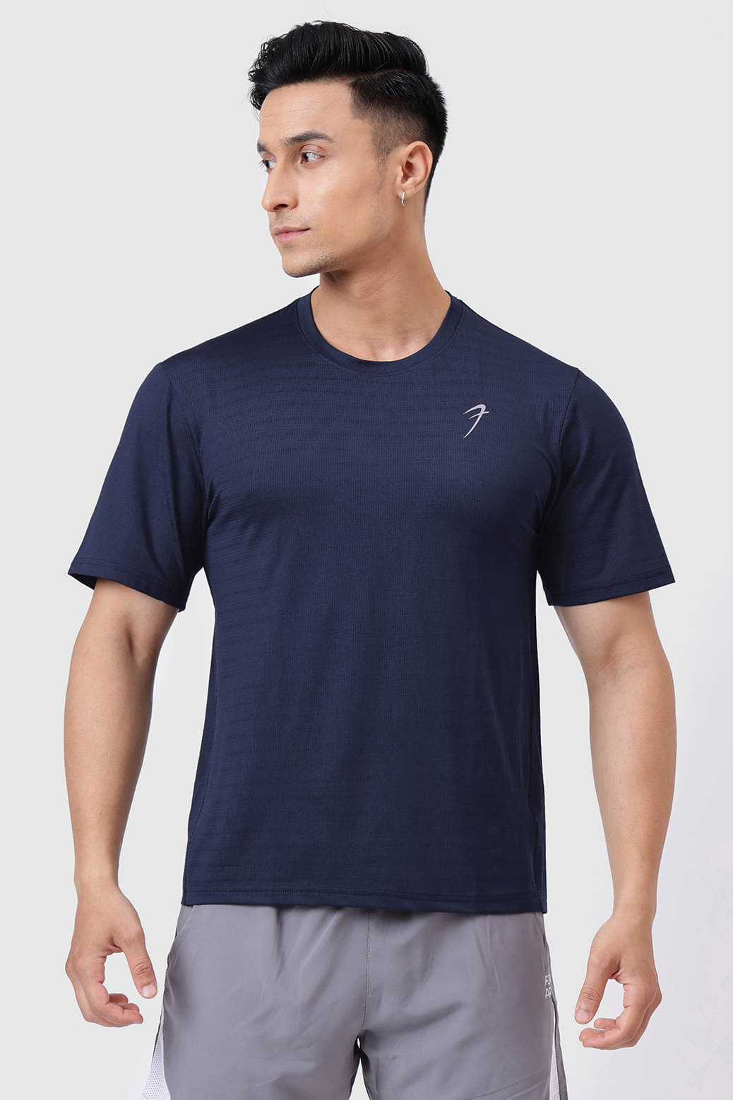     			Fuaark Navy Polyester Regular Fit Men's Sports T-Shirt ( Pack of 1 )
