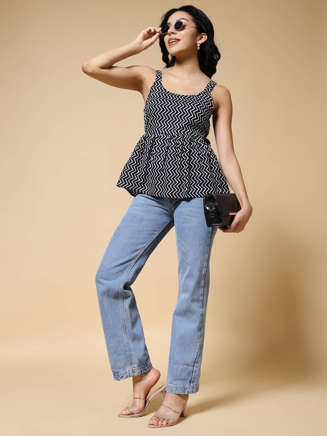 Istyle Can Women's Cotton Regular Top ( Black ) Istyle Can Women's Cotton Regular Top ( Black )