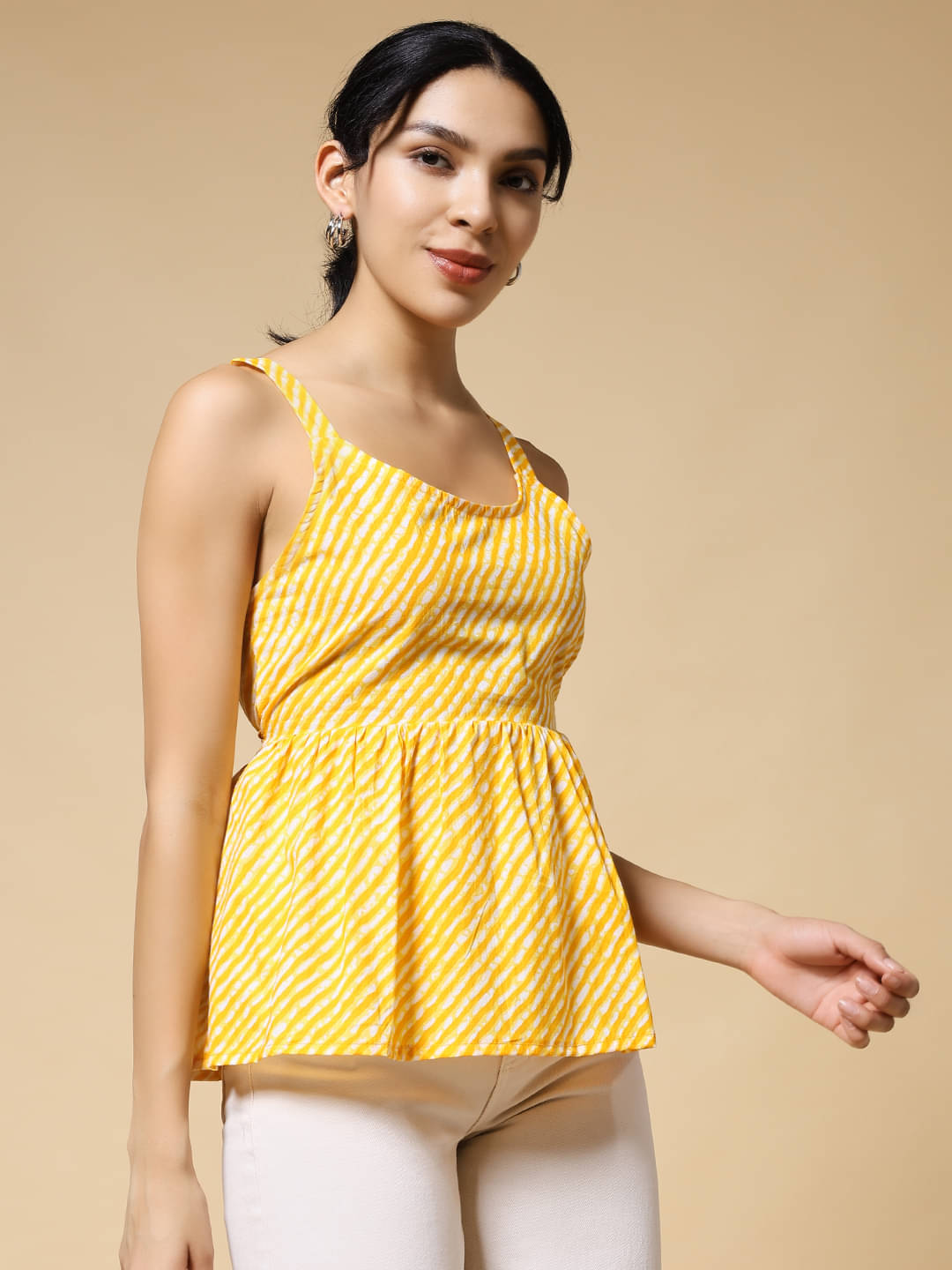     			Istyle Can Women's Cotton Regular Top ( Yellow )