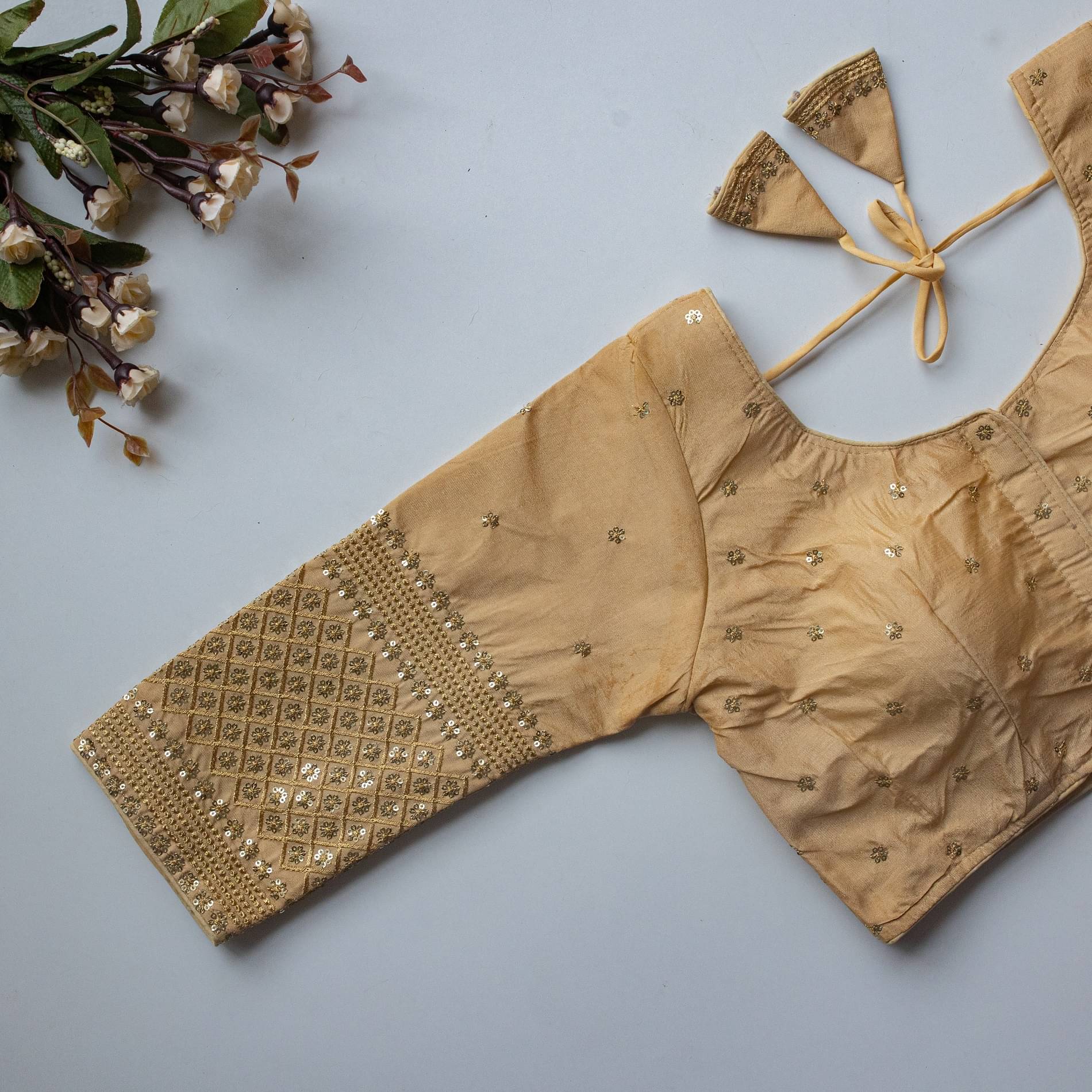 Modern Mughals Gold Readymade with Pad Art Silk Women's Blouse ( Pack of 1 ) Modern Mughals Gold Readymade with Pad Art Silk Women's Blouse ( Pack of 1 )