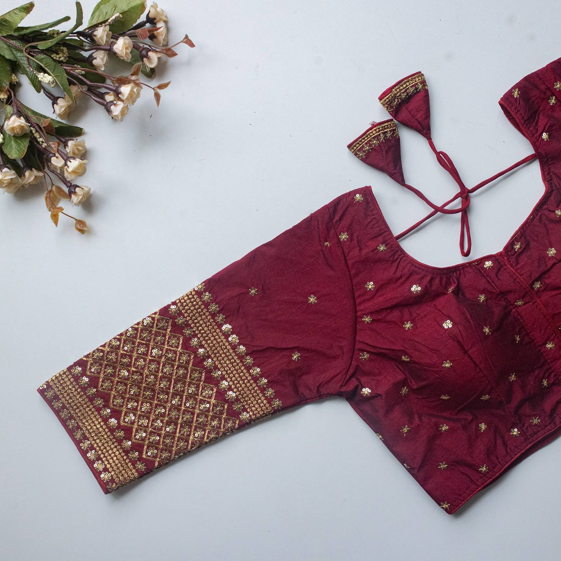 Modern Mughals Maroon Readymade with Pad Art Silk Women's Blouse ( Pack of 1 ) Modern Mughals Maroon Readymade with Pad Art Silk Women's Blouse ( Pack of 1 )