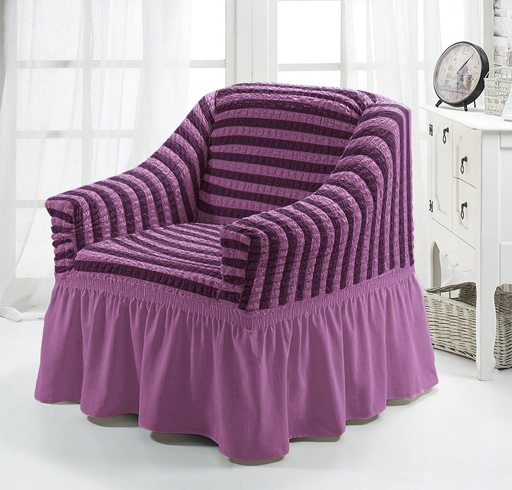     			Multitex 1 Seater Polyester Sofa Cover ( Pack of 1 )