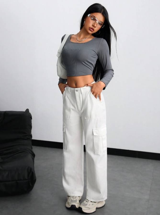     			Niffar Fashion Women Straight Fit Waist Jeans