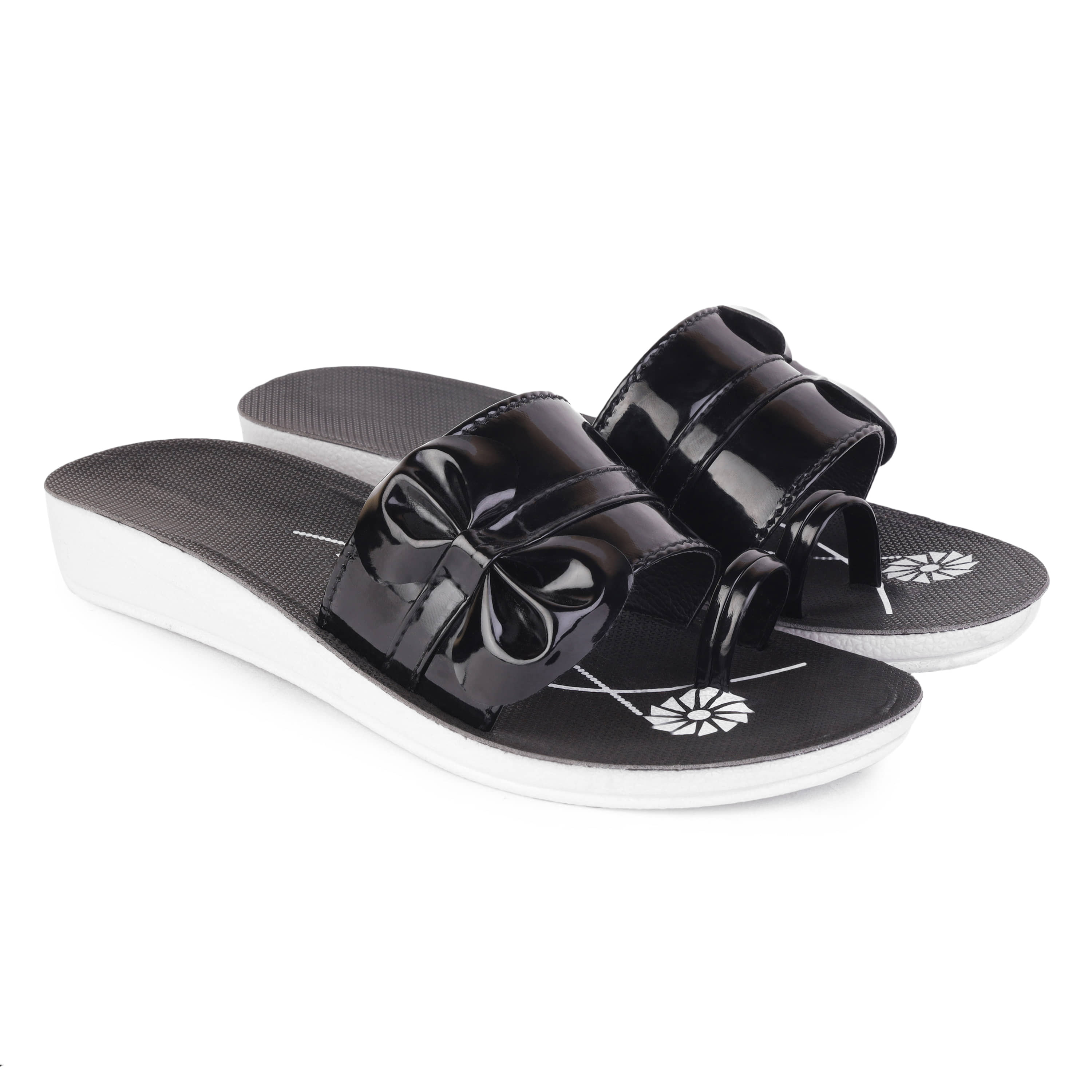 PENNEN Black Women's Thong Flip Flop