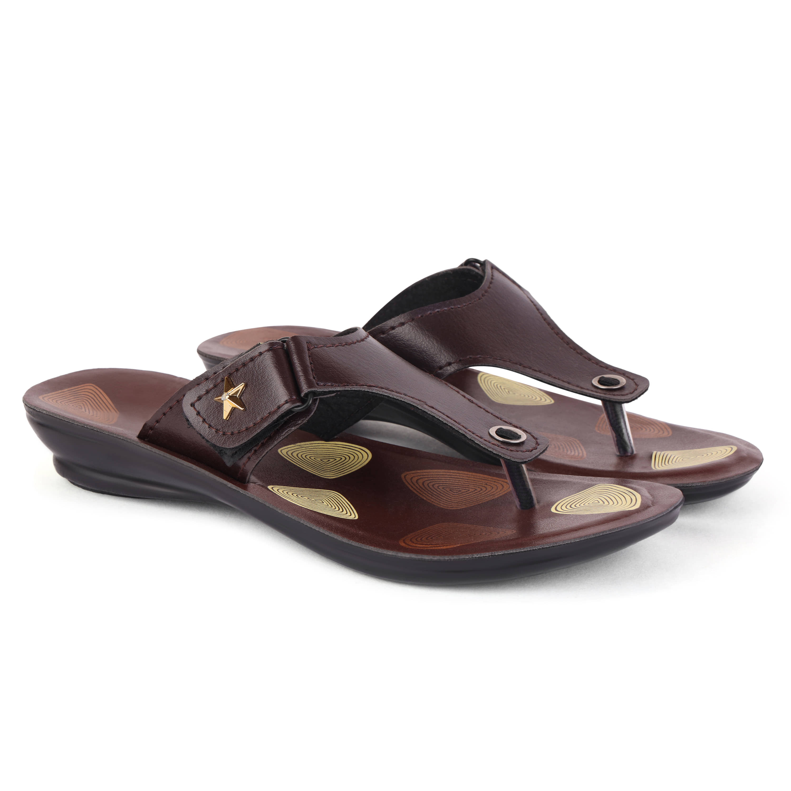 PENNEN Brown Women's Thong Flip Flop