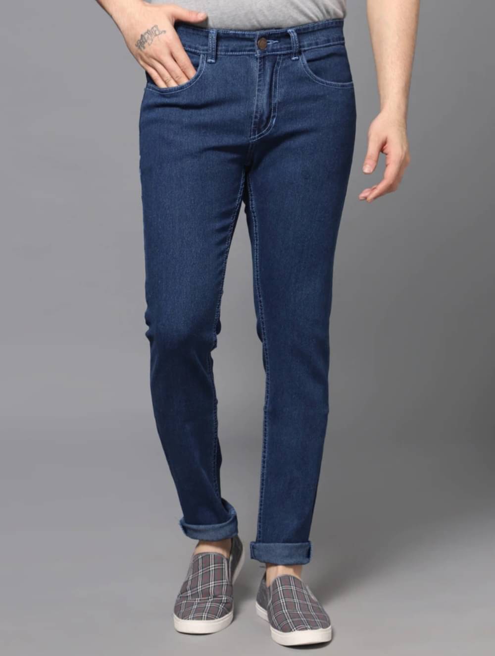     			Sindon Slim Fit Washed Men's Jeans - Dark Blue ( Pack of 1 )