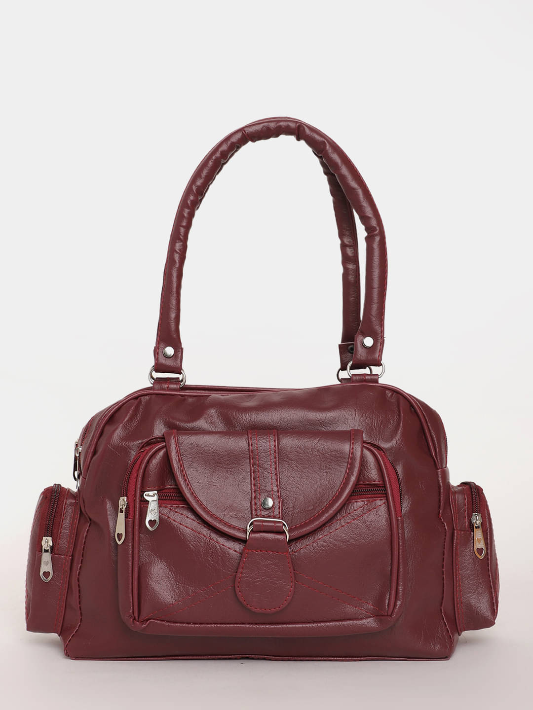     			Springberry Satchel Bag PU Set of 1 ( Maroon )