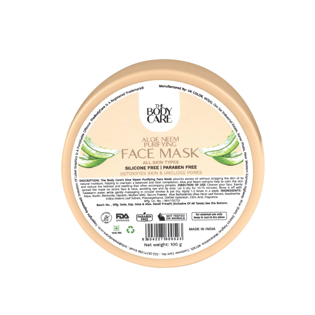 The Body Care Aloe Neem Pores Cleansing Purifying Face Mask ( 100g)